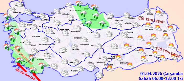 SON DAKİKA HAVA DURUMU TAHMİNLERİ İL İL METEOROLOJİ | Bugün (1 Nisan) hava nasıl olacak İstanbulda yağmur yağacak mı Meteorolojiden toz taşınımı ve sağanak uyarısı