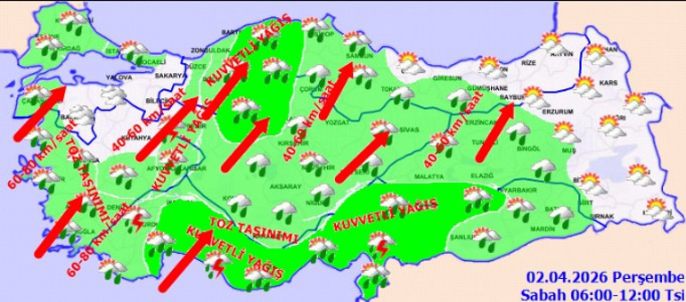 Çok kuvvetli sağanak ve fırtına geliyor... Meteoroloji saat verdi: Hava bir anda değişecek | 31 ilde yağış ve rüzgar uyarısı