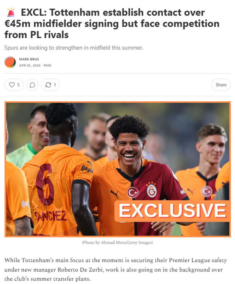 Galatasaraylı Saraya 3 İngiliz talip Rekor bonservis belirlendi