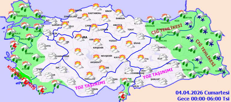 Son dakika hava durumu tahminleri il il | Bugün (4 Nisan) hava nasıl olacak Hafta sonu yağmur yağacak mı Meteorolojiden yağmur ve kar uyarısı