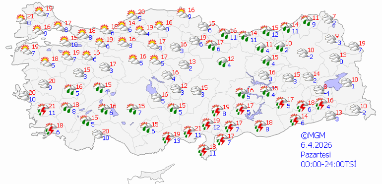  Hafta içi yağmur geliyor, 8 ile ise kar yağacak
