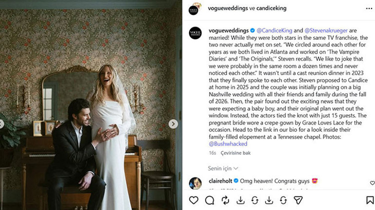 Dizi aşıkları evlendi Çocuğu düğünden sonra doğsun diye nikah masasına karnı burnunda oturdu