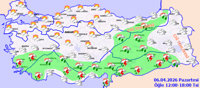 SON DAKİKA SAĞANAK UYARISI SON DAKİKA | Bugün (6 Nisan) hava nasıl olacak İstanbulda yeni haftada yağmur var mı Meteoroloji duyurdu: 13 ilde kuvvetli olacak
