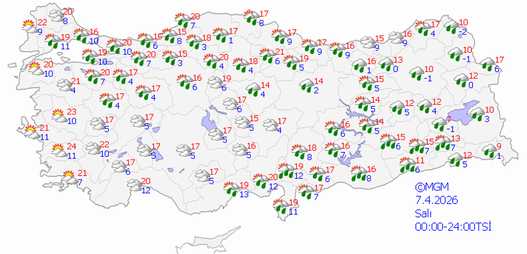 Son dakika hava durumu tahminleri il il | Bugün (7 Nisan) hava nasıl olacak İstanbulda yağmur var mı Meteorolojiden zirai don uyarısı