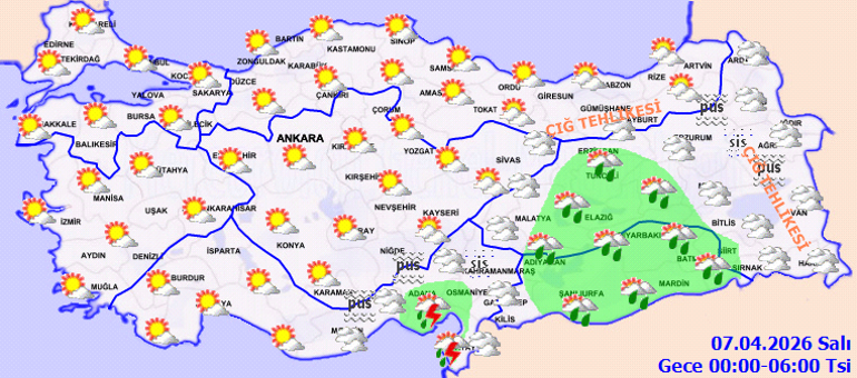 Son dakika hava durumu tahminleri il il | Bugün (7 Nisan) hava nasıl olacak İstanbulda yağmur var mı Meteorolojiden zirai don uyarısı