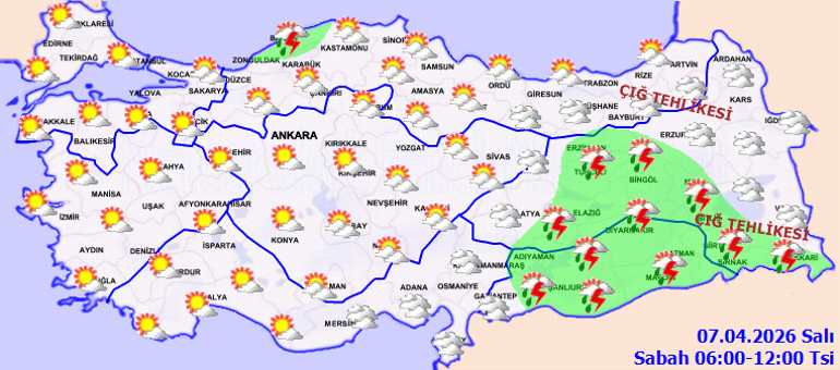 Son dakika hava durumu tahminleri il il | Bugün (7 Nisan) hava nasıl olacak İstanbulda yağmur var mı Meteorolojiden zirai don uyarısı