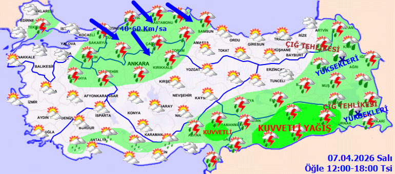 Son dakika hava durumu tahminleri il il | Bugün (7 Nisan) hava nasıl olacak İstanbulda yağmur var mı Meteorolojiden zirai don uyarısı