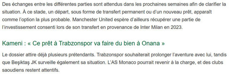Trabzonsporlu Onanaya İstanbuldan talip var Kulüp ortaya çıktı