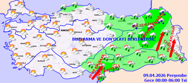 GÜNÜN HAVA DURUMU TAHMİNLERİ İL İL | Bugün (9 Nisan) hava nasıl olacak İstanbulda bu hafta yağmur var mı Meteorolojiden son dakika sağanak ve kar uyarısı