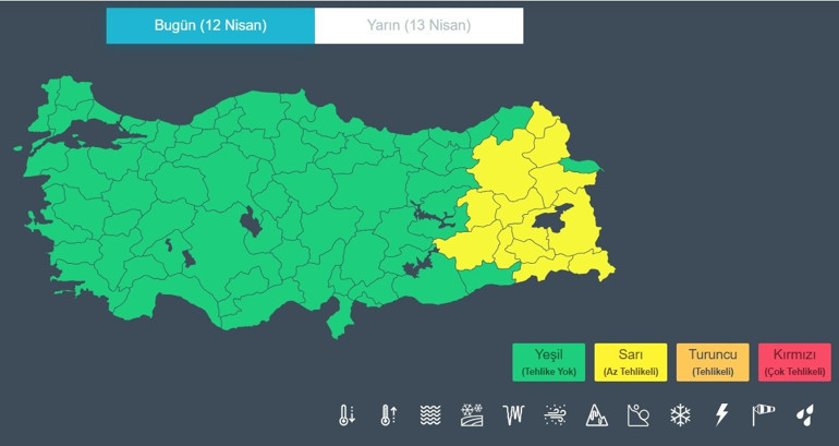 Meteoroloji 13 il için sarı kodlu alarm verdi: Doğu illeri kar altında
