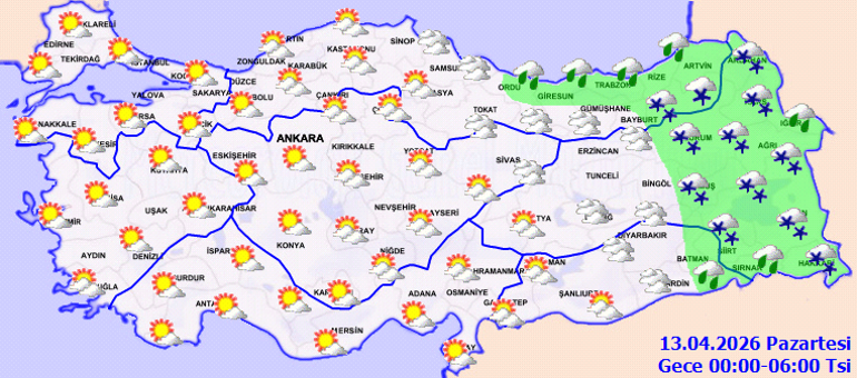 HAVA DURUMU TAHMİNLERİ İL İL 13 NİSAN 2026 | Yeni haftada hava nasıl olacak Bugün yağmur yağacak mı, havalar ne zaman ısınacak Meteoroloji güzel haberi duyurdu: Bahar geliyor