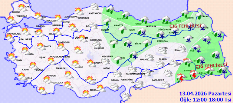 HAVA DURUMU TAHMİNLERİ İL İL 13 NİSAN 2026 | Yeni haftada hava nasıl olacak Bugün yağmur yağacak mı, havalar ne zaman ısınacak Meteoroloji güzel haberi duyurdu: Bahar geliyor