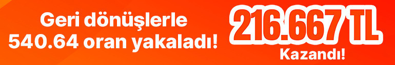 Geri dönüşlerle 540.64 oran yakaladı Misli’de 216.667 TL kazandı…