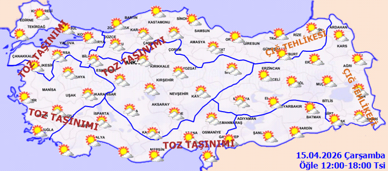 GÜNÜN HAVA DURUMU TAHMİNLERİ İL İL | Bugün (15 Nisan) hava nasıl olacak İstanbulda yağmur var mı Meteoroloji tarih verdi: Cuma günü soğuk geri geliyor