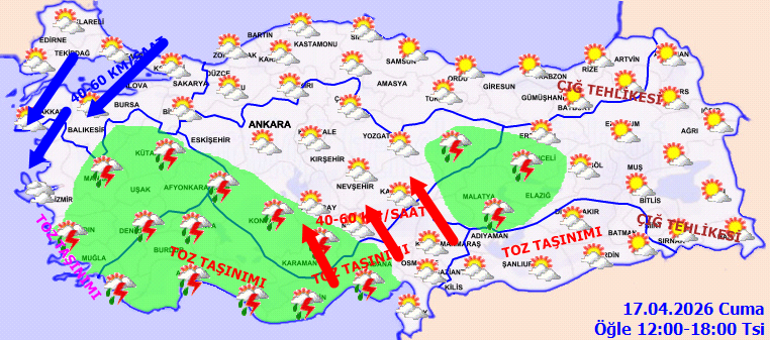 Bugün (17 Nisan) hava nasıl olacak İstanbulda yağmur yağacak mı Son dakika hava durumu tahminleri il il yayınlandı... Meteoroloji duyurdu: Hafta sonu yurtta yağışlı hava geliyor