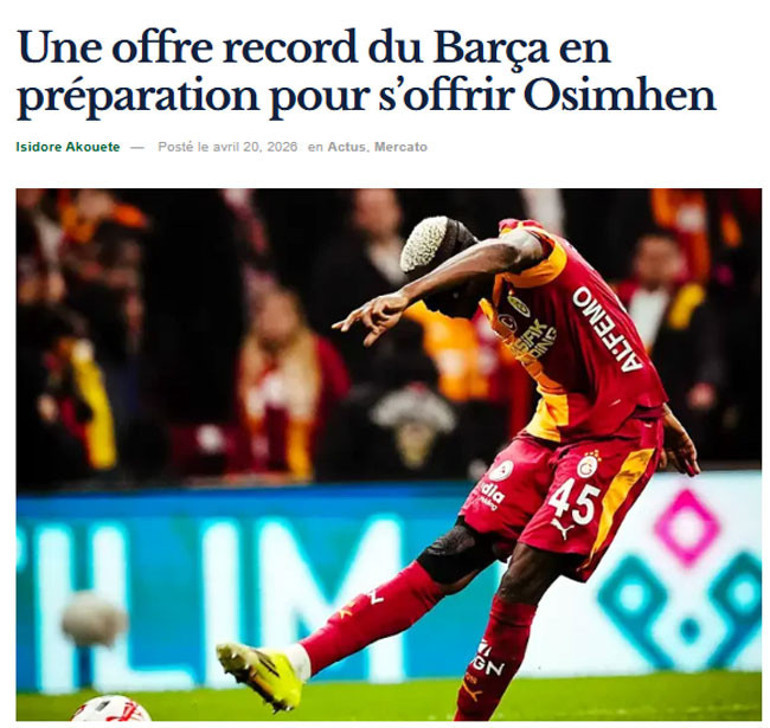 Galatasaraya rekor teklif Barcelona geliyor