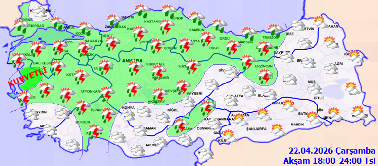 6 il için sarı kodlu alarm Kuvvetli yağış ve çığ tehlikesi uyarısı... Meteoroloji İstanbul için saat verdi