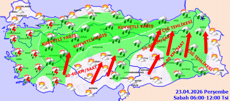 SON DAKİKA HAVA DURUMU TAHMİNLERİ İL İL | 23 Nisanda hava nasıl olacak Bugün İstanbul ve diğer illerde yağmur var mı Meteorolojiden 10 ile kuvvetli yağış uyarısı