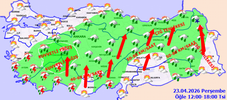 SON DAKİKA HAVA DURUMU TAHMİNLERİ İL İL | 23 Nisanda hava nasıl olacak Bugün İstanbul ve diğer illerde yağmur var mı Meteorolojiden 10 ile kuvvetli yağış uyarısı