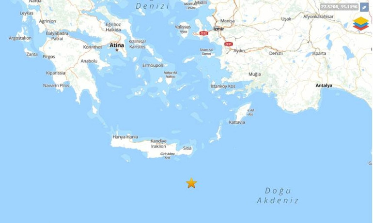 Akdenizde 4.0 büyüklüğünde iki deprem