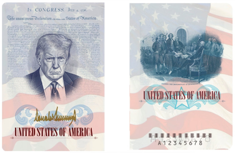 ABD pasaportlarına Trump ayarı