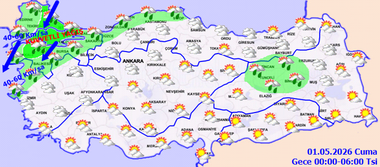GÜNÜN SON DAKİKA HAVA DURUMU TAHMİNLERİ İL İL | Sağanak yağış ve soğuk hava geri geliyor Bugün (1 Mayıs) hava nasıl olacak İstanbulda yağmur var mı Meteoroloji saat vererek uyardı