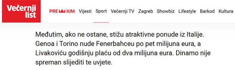 İtalyan devleri Livakovic için Fenerbahçe'nin kapısını çaldı: Genoa ve Torino'dan 5'er milyon euro — image 4