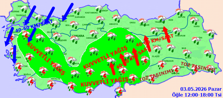 SON DAKİKA HAVA DURUMU TAHMİNLERİ METEOROLOJİ İL İL 3 MAYIS 2026 | Bugün hava nasıl olacak Pazar günü yağmur yağacak mı, İstanbulda hava nasıl Meteoroloji tarih verdi: Sıcaklıklar yeniden artıyor