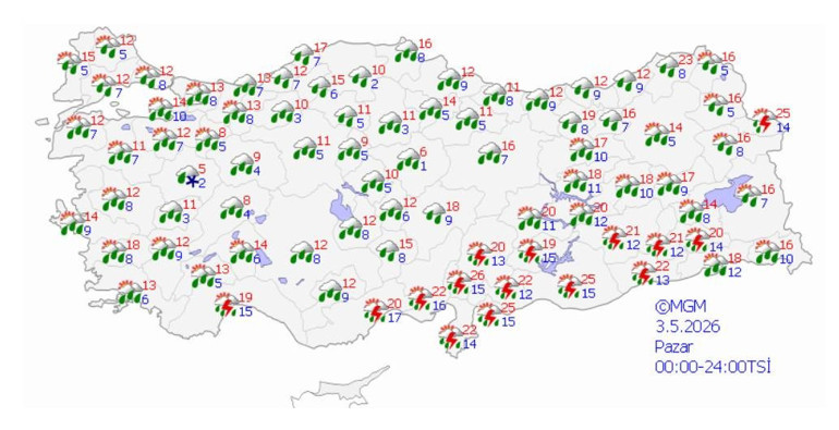 Dikkat Meteoroloji saat verip uyardı: 41 il için sarı kodlu alarm verildi | Kuvvetli sağanak ve fırtına etkili olacak