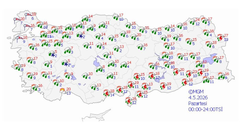 Dikkat Meteoroloji saat verip uyardı: 41 il için sarı kodlu alarm verildi | Kuvvetli sağanak ve fırtına etkili olacak