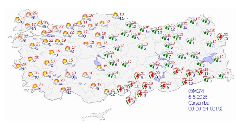 Dikkat Meteoroloji saat verip uyardı: 41 il için sarı kodlu alarm verildi | Kuvvetli sağanak ve fırtına etkili olacak