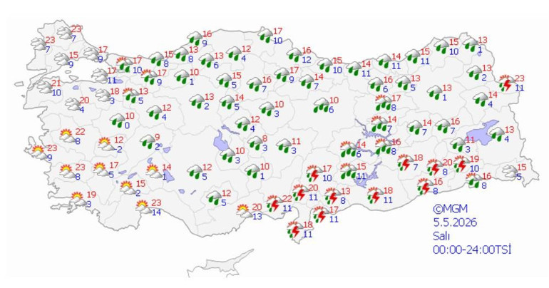 Dikkat Meteoroloji saat verip uyardı: 41 il için sarı kodlu alarm verildi | Kuvvetli sağanak ve fırtına etkili olacak