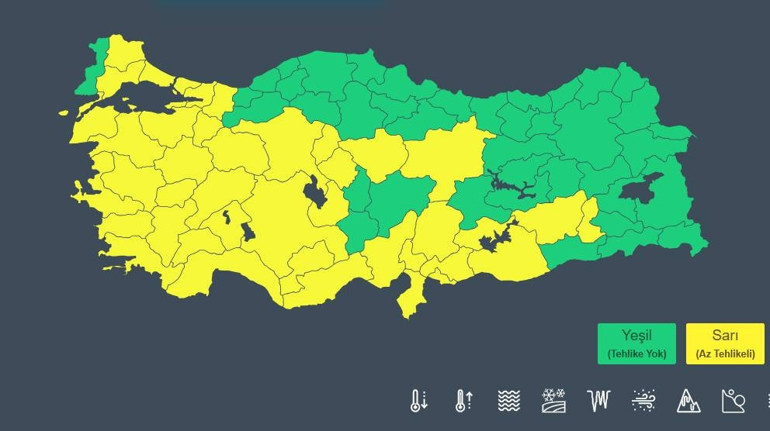 Dikkat Meteoroloji saat verip uyardı: 41 il için sarı kodlu alarm verildi | Kuvvetli sağanak ve fırtına etkili olacak