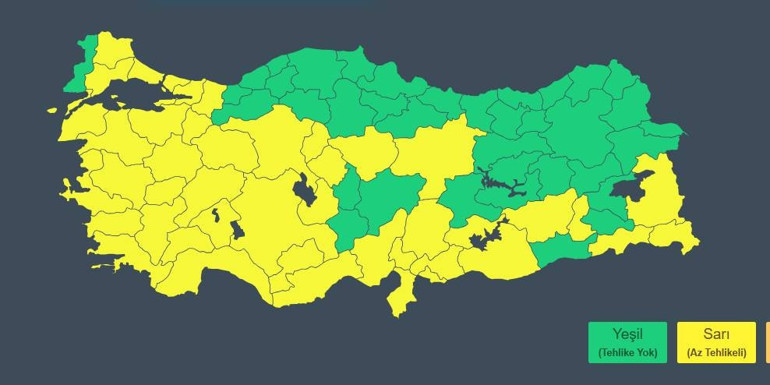 Dikkat Meteoroloji saat verip uyardı: 44 il için sarı kodlu alarm verildi | Kuvvetli sağanak ve fırtına etkili olacak