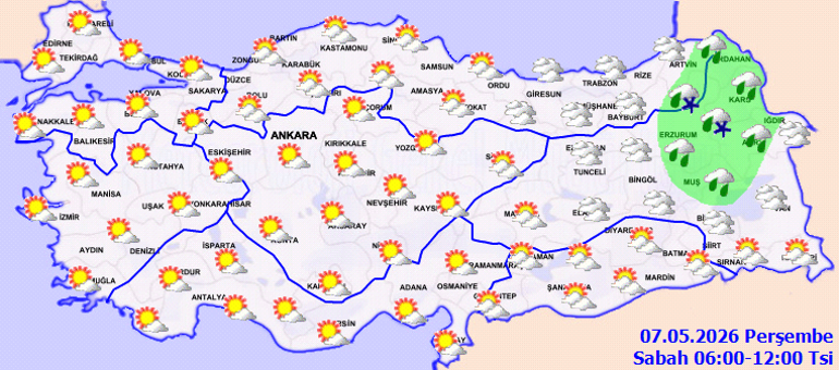Günün Hava durumu tahminleri il il 7 Mayıs 2026 | Bugün hava nasıl olacak Yağmur yağacak mı Meteoroloji duyurdu Sıcaklıklar yükseliyor...