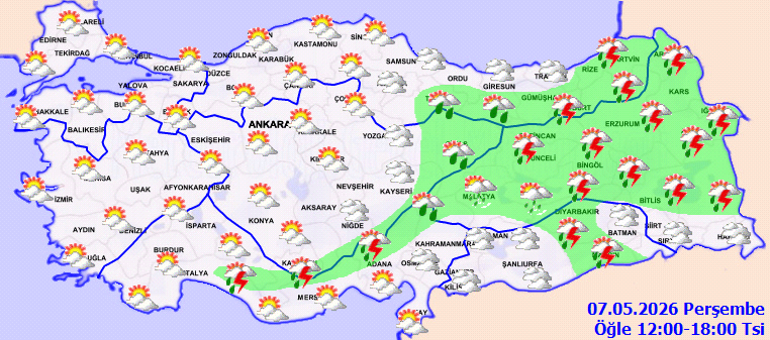 Günün Hava durumu tahminleri il il 7 Mayıs 2026 | Bugün hava nasıl olacak Yağmur yağacak mı Meteoroloji duyurdu Sıcaklıklar yükseliyor...