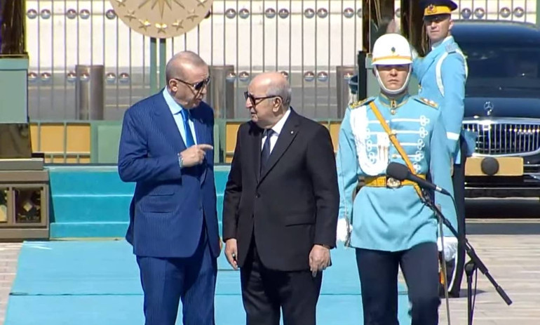 Cumhurbaşkanı Erdoğan, Cezayir liderini Beştepede karşıladı