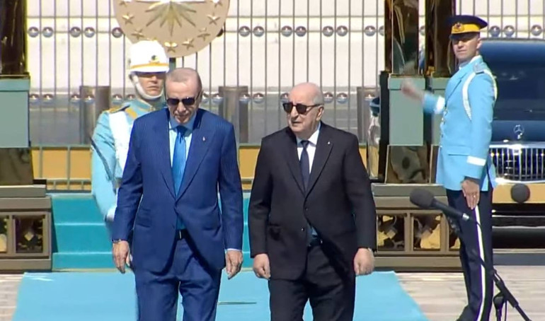 Cumhurbaşkanı Erdoğan, Cezayir liderini Beştepede karşıladı
