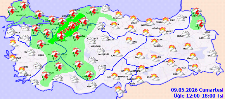 Meteorolojiden kuvvetli yağış uyarısı İstanbula gök gürültülü sağanak yağış geliyor