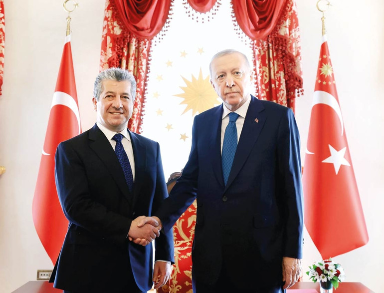 Mesrur Barzani Dolmabahçe’de