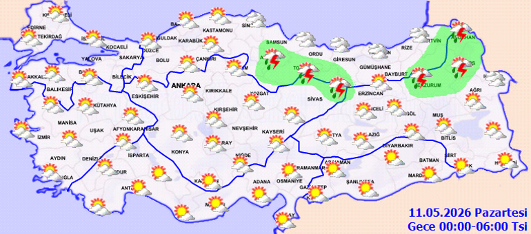 Bugün (11 Mayıs Pazartesi) hava nasıl olacak Bugün yağmur yağacak mı Meteoroloji tarih verdi İstanbula yağış geri dönüyor...
