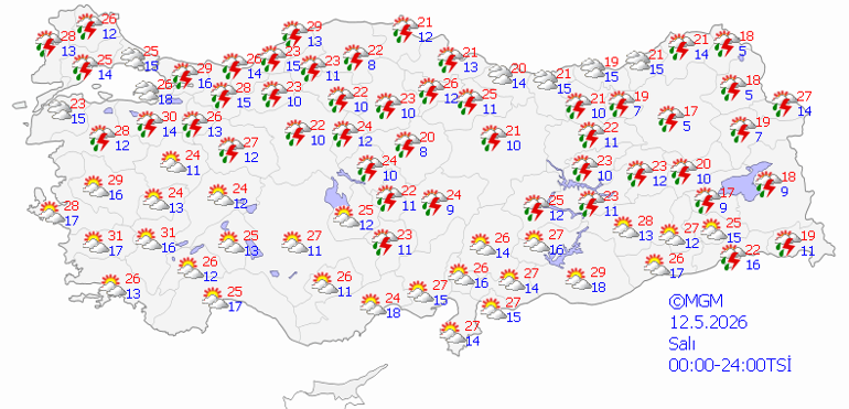 Sağanak yağış geliyor