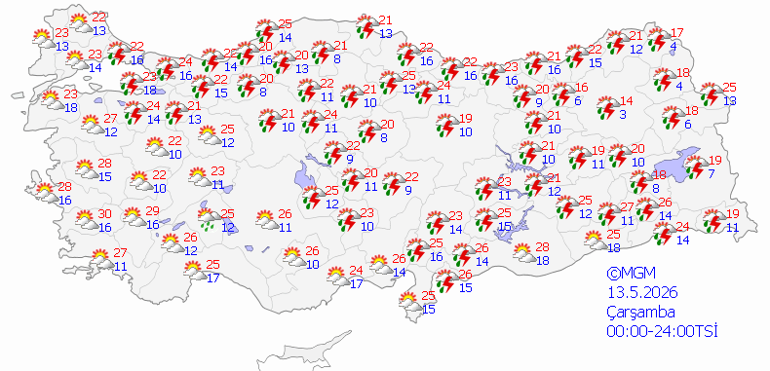 Sağanak yağış geliyor