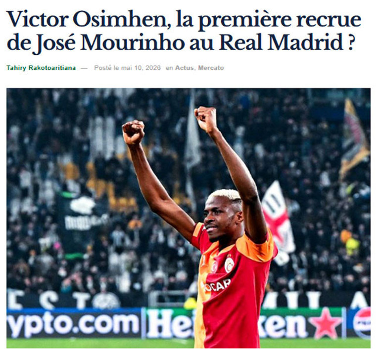 Olay iddia Mourinho, Osimheni götürüyor