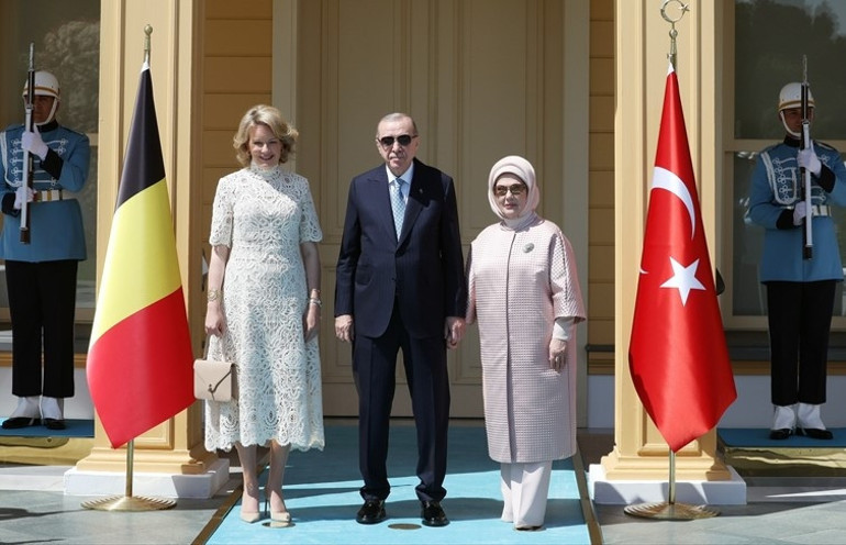 Cumhurbaşkanı Erdoğan, Belçika Kraliçesini kabul etti