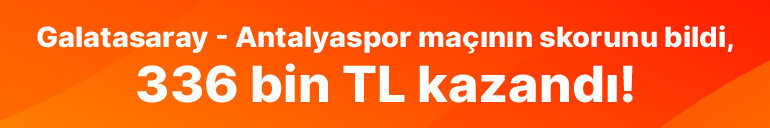 Galatasaray - Antalyaspor maçının skorunu bildi, 336 bin TL kazandı