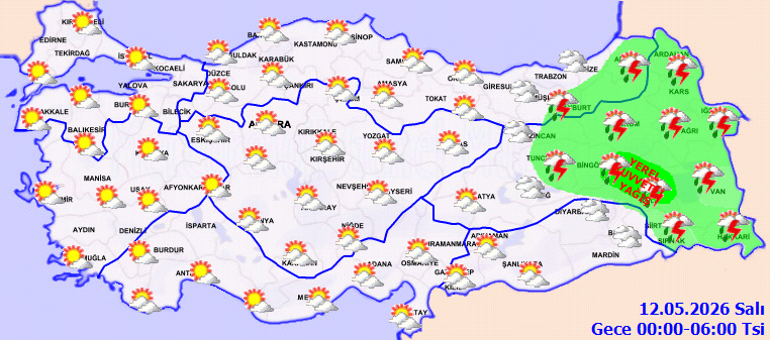 GÜNÜN HAVA DURUMU TAHMİNLERİ İL İL 12 MAYIS 2026 | Bugün hava nasıl olacak Bu hafta İstanbulda yağmur yağacak mı Meteorolojiden sağanak yağış uyarısı