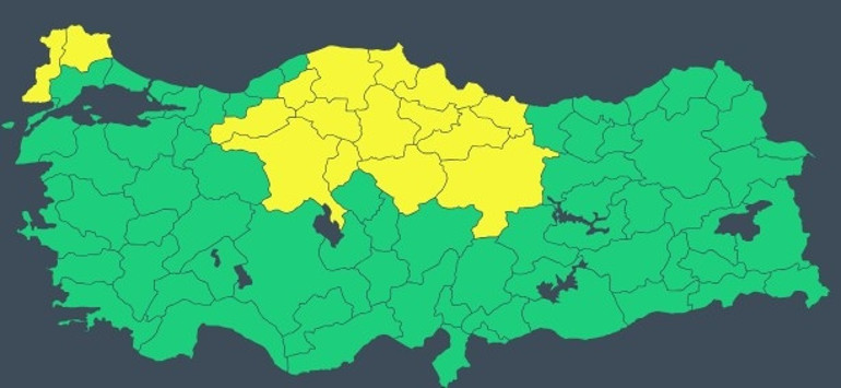  Kuvvetli ve gök gürültülü sağanak geliyor Ankara dahil birçok ilde yağış alarmı