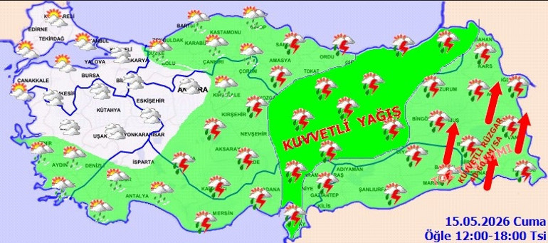  Sıcaklıklar batıda artıyor, doğuda düşüyor