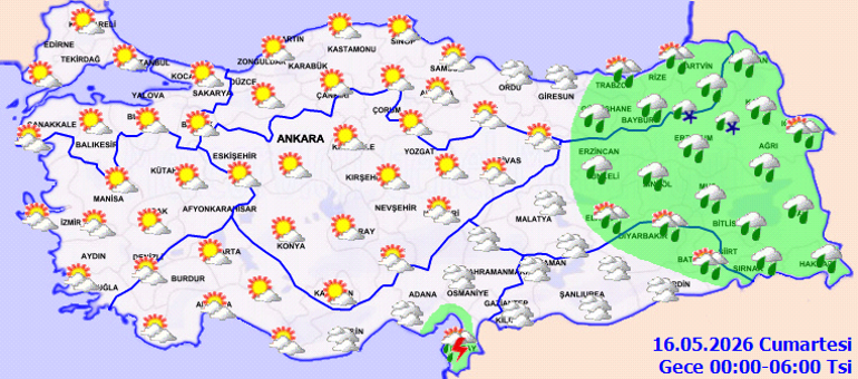 HAVA DURUMU TAHMİNLERİ İL İL SON DAKİKA || Bugün (16 Mayıs) hava nasıl olacak İstanbulda yağmur var mı Meteoroloji duyurdu: Sıcaklıklar artıyor